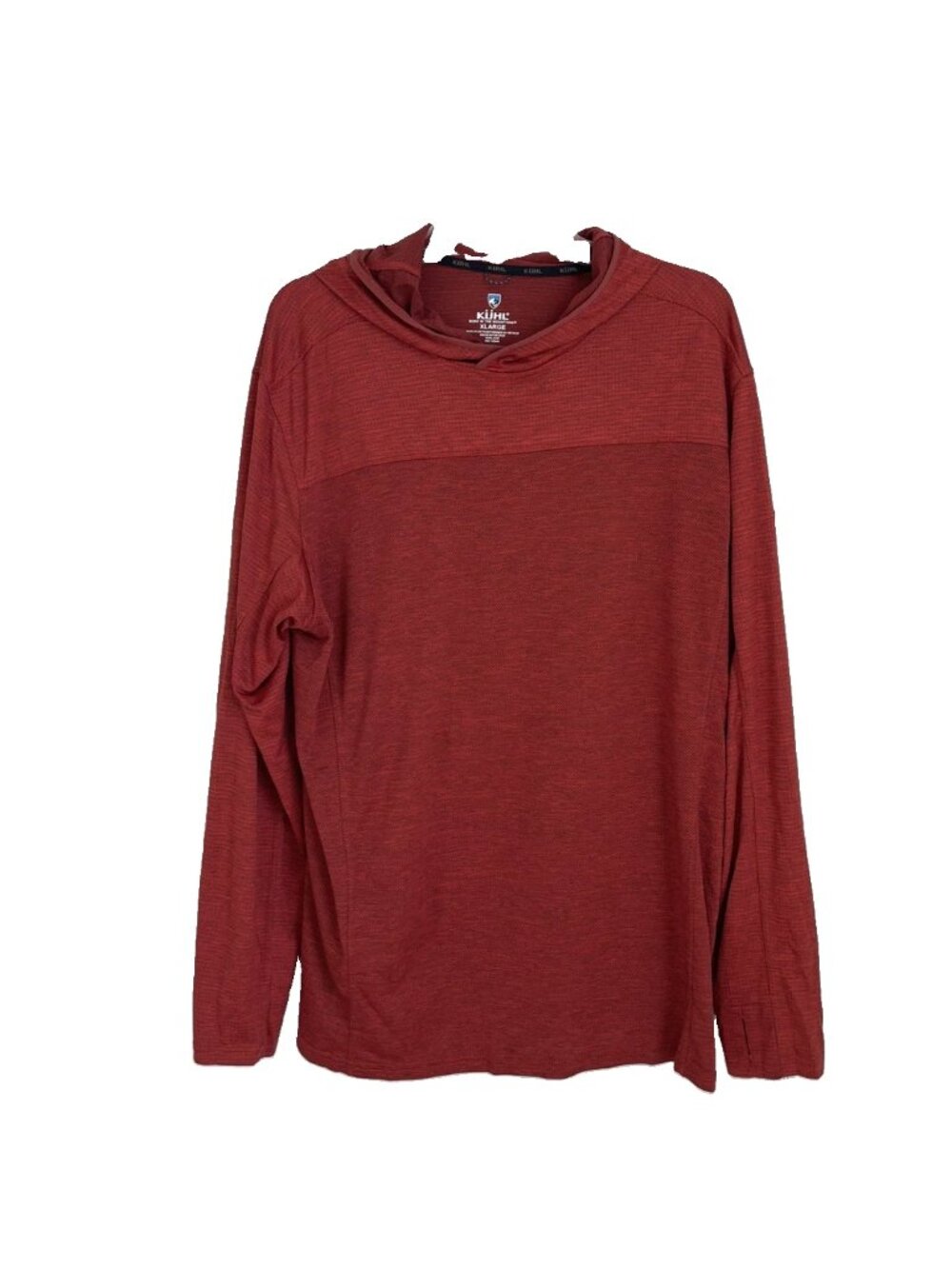 KUHL Burnt Orange Engineered Hoodie Long Sleeve UPF 25 Gorpcore